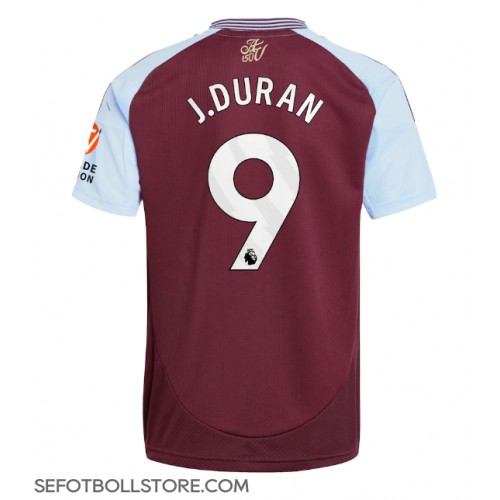 Aston Villa Jhon Duran #9 Replika Hemmatröja 2024-25 Kortärmad